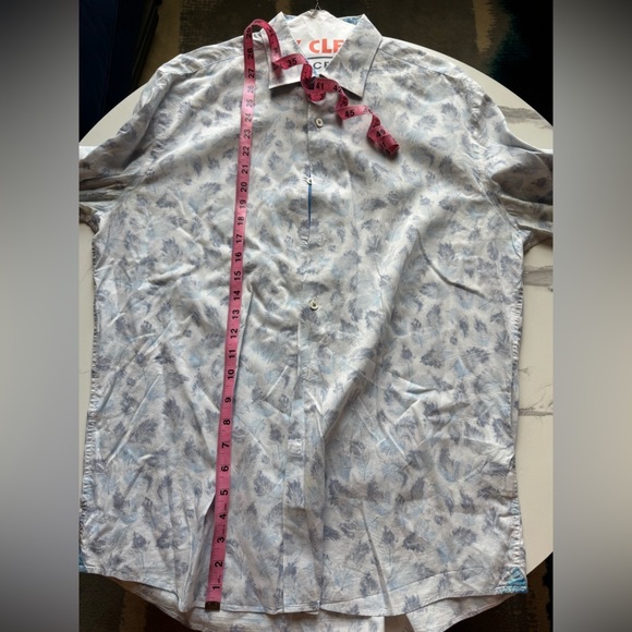 Bugatchi Uomo Men’s XL Shaped Fit ‘Feathers’ LA Dress Shirt - Picture 7 of 12